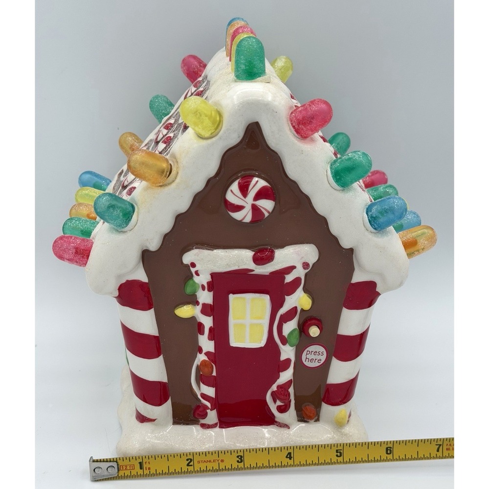 Hallmark Lights Music Gingerbread Gumdrop House 2008 Works *FLAW* - Picture 4 of 9